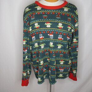 Hanna Andersson Star Wars The Mandalorian Long John Pajama Top Adult L Large